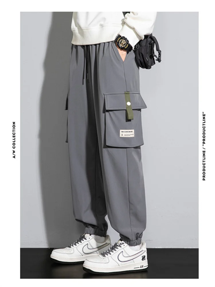Soft, thick, and warm velvet lockdown pants, oversized men's casual pants, versatile, loose, and fashionable workwear pants