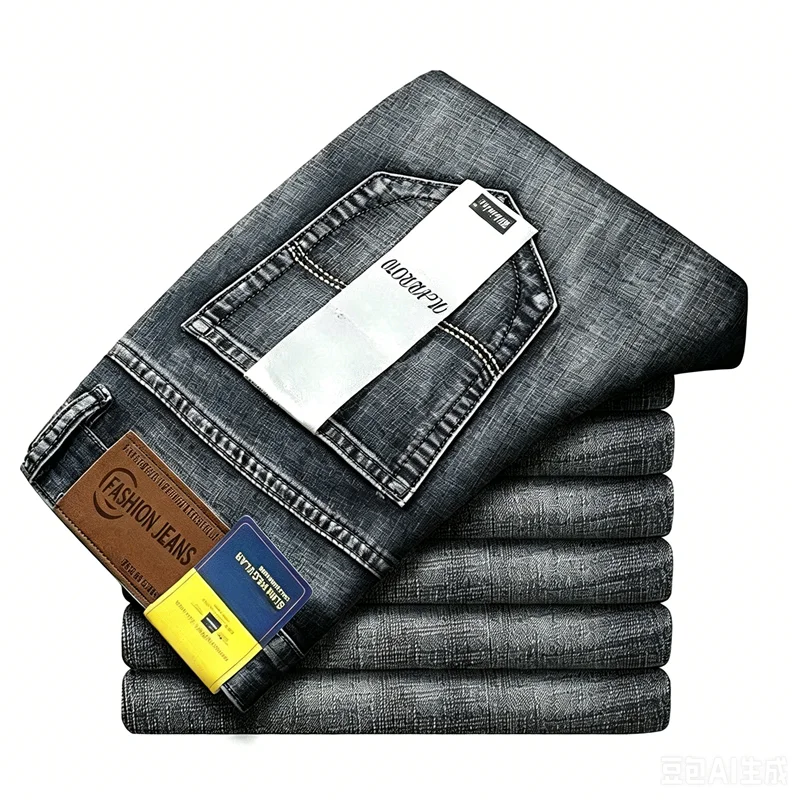 Men's Luxury Slim Fit Classic Style Stretch Denim Jeans
