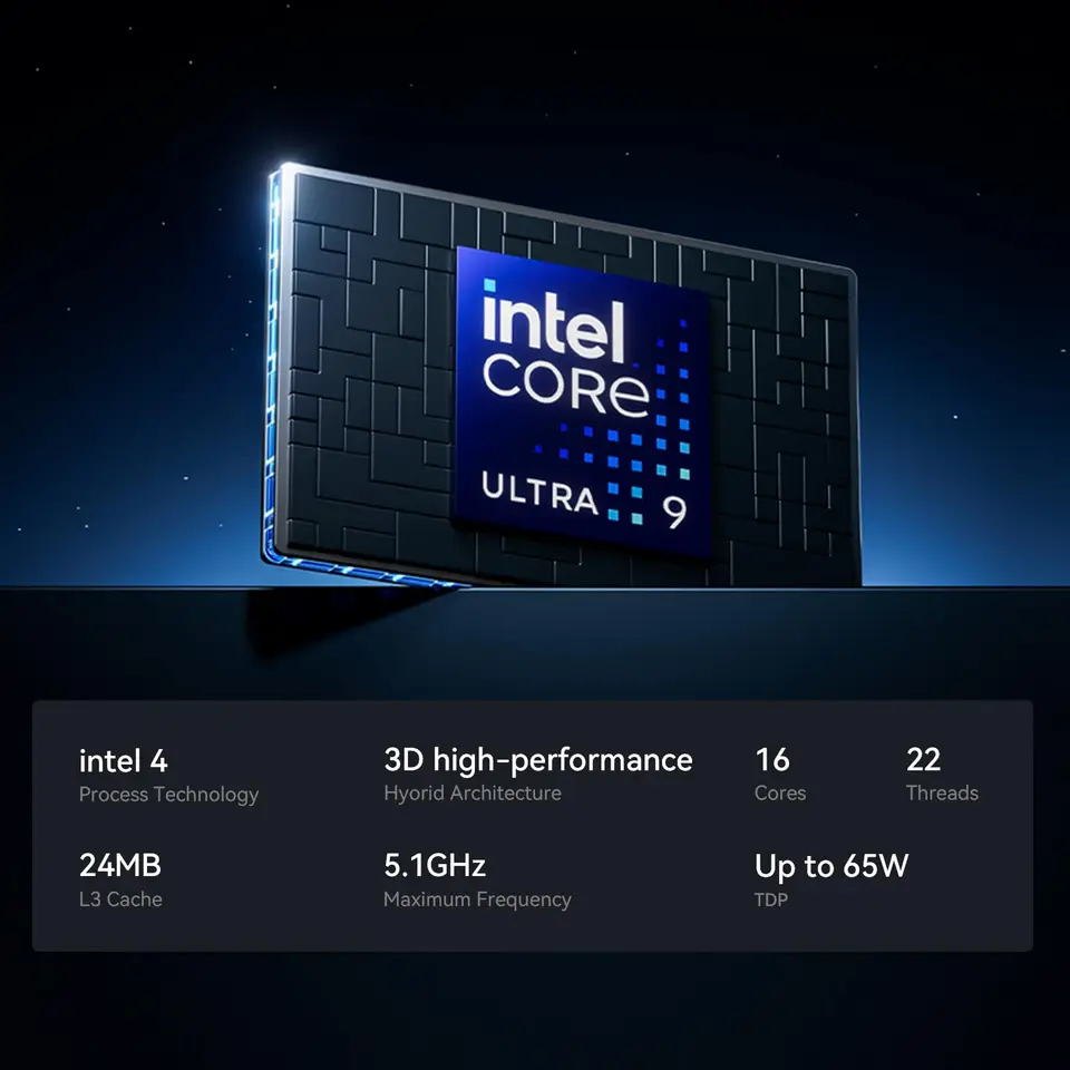 AtomMan-Mini PC X7 Ti Intel Ultra Gaming Computer, 9-185H, 4 