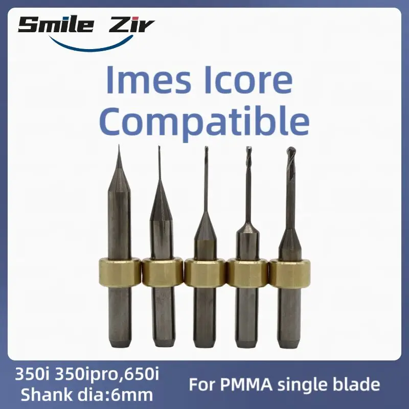 Dental Imes Icore Fresa 350I 650I Pmma Frese A Lama Singola Cad Cam Dental Peek Wax Fresa Shank 6Mm Per Laboratorio Odontotecnico
