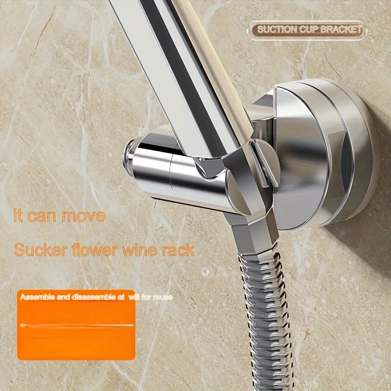 Shower bracket Easy install without drilling adjustable suction cup rotating hook durable plastic