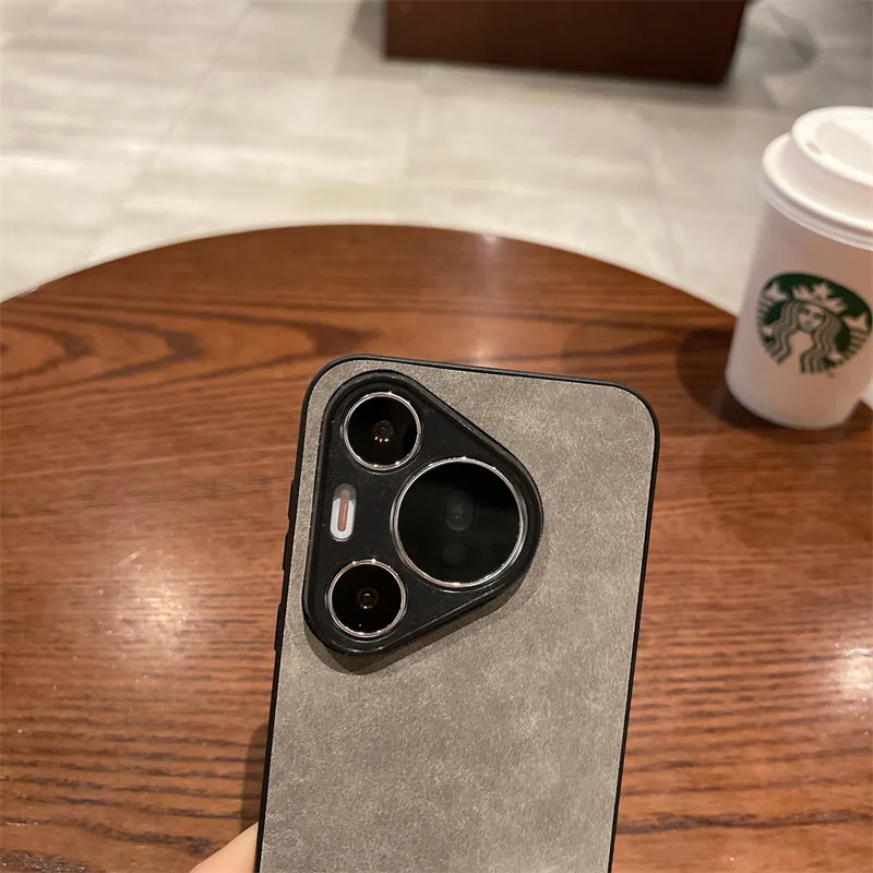 Luxury Matte TPU Leather Phone Case - Soft Cover