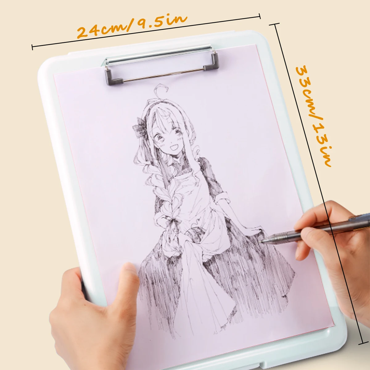 A4 PP Multifunction Storage Box & File board 2 for 1 Clipboard Case Suitable for School, Utility, Office, Medical Personnel transparent clipboard,writing clipboard