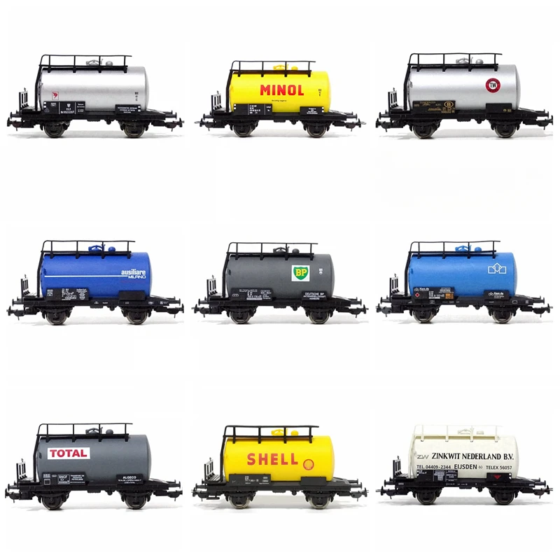 Realistic German PIKO 1/87 Oil Tanker Shell Oil Tanker Train Model HO Scale Car Small and Exquisite Variety of Choices