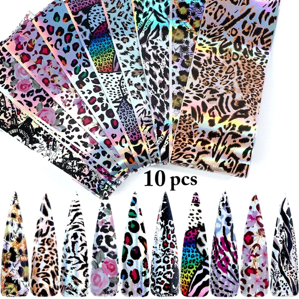 100 Sheets Brand Luxury Nail Foil Transfer Sticker Kit, Bagvhandbagro  Starry Sky Laser Flower Leopard Print Diy Nail Design - Stickers & Decals -  AliExpress