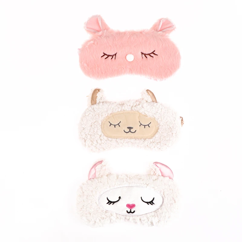 

Плюшевая маска для сна из мультфильма «Овечка» для мальчиков и девочек, легкая ночная маска, мягкие и приятные для кожи накладки на глаза для сна