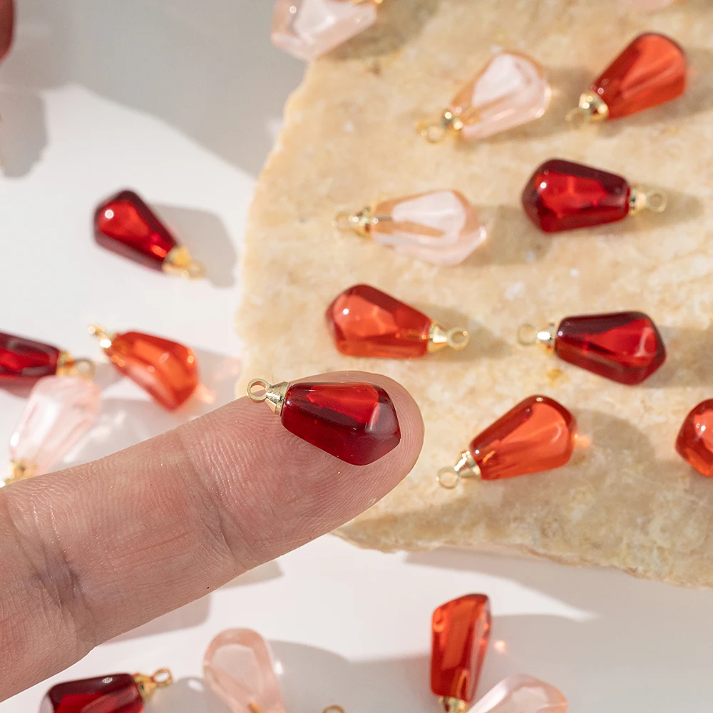 10 stücke Harz Nette Rote Granatapfel Samen Anhänger Charms Für DIY Ohrringe Halsketten Schmuck Machen Liefert Zubehör Erkenntnisse – Detail 2