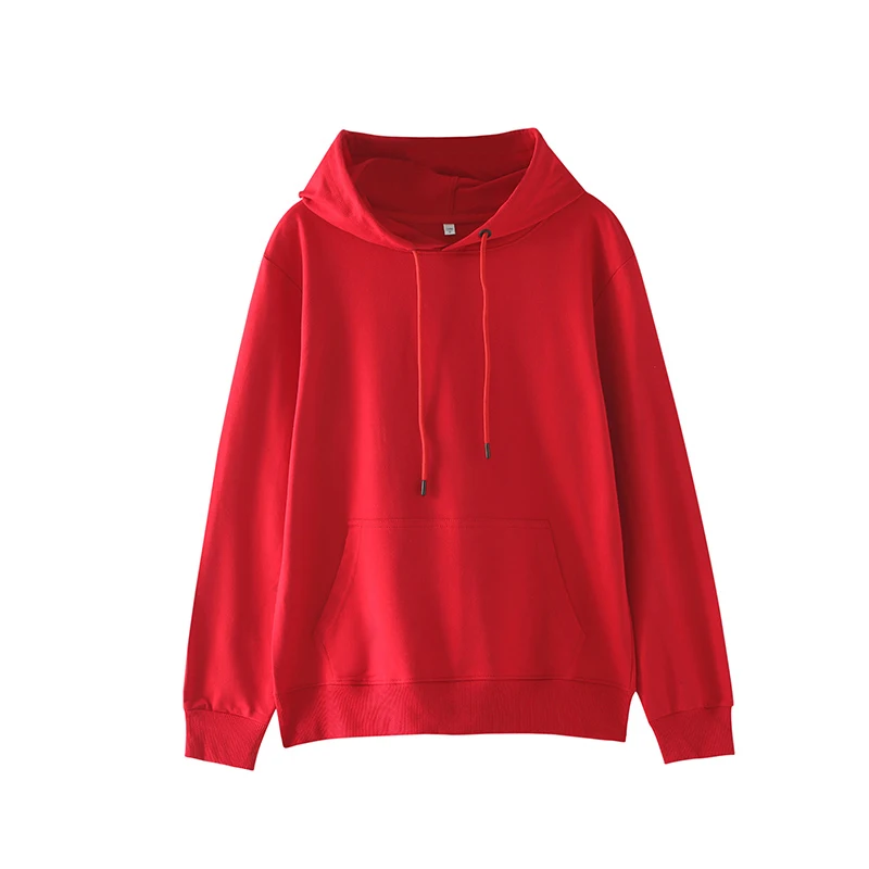 Spring And Autumn New Style Long Sleeve Solid Color Terry Cotton Hoodie For Men And Women With Loose Casual Couple Costume Top