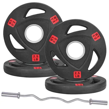 4FT Curl Barbell Set with 10LB(2.5lb x 4) 1