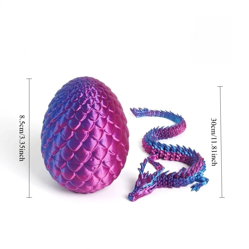 3D Printed 30cm Dragon Egg with Articulated Dragon Model Home Decor Items Room Decoration Sculptures Figurines Desktop Ornament 6