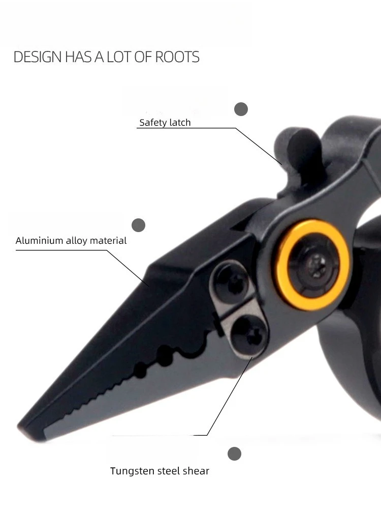 Description Picture 5 of itemMini Aluminum Alloy Fishing PliersLure Pliers RingOpeners Fishing Multitool Hook Remover Braided Pesca Fishing Line Accesorios