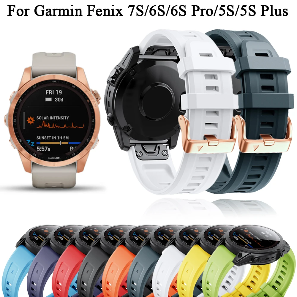 

Silicone Watchband Replacement 20mm Band For Garmin Fenix 7S 6S Pro 6S 5S Plus Smart Watch Strap Fenix 6SPro Wristband Correa