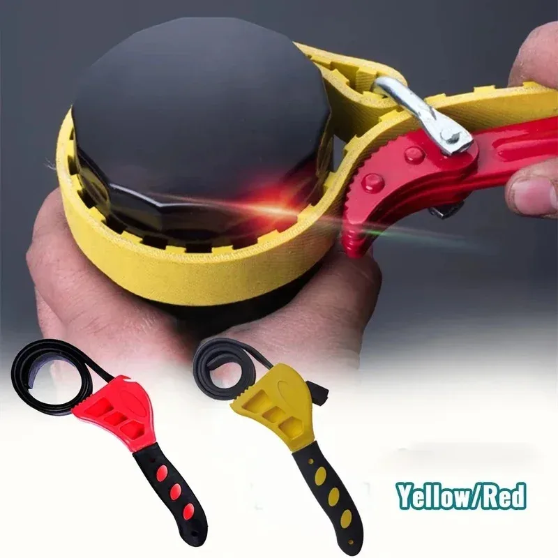 Belt Wrench Strap Spanner Oil Filter Disassembly Tool Metal High Strength