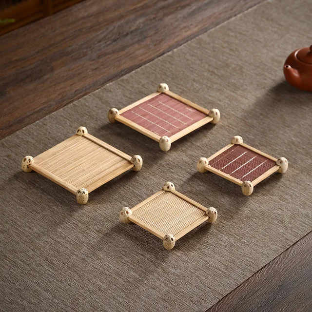 Bamboo Tea Coaster – Heat-Resistant 4