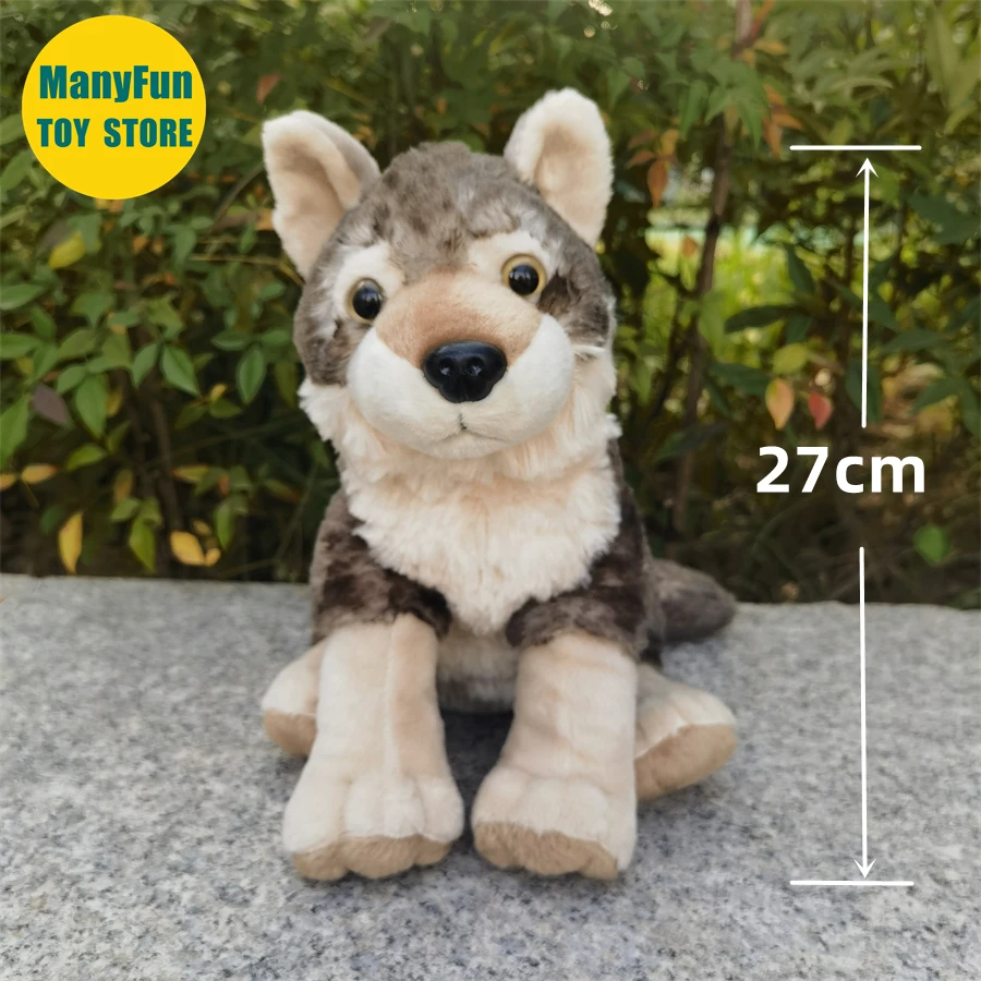 Grey Wolf Plush Toy Lobos High Fidelity Coyote Plushie Wolf Peluche Lifelike Stuffed Animals Simulation Doll Kawai Toy Gifts Kid 3