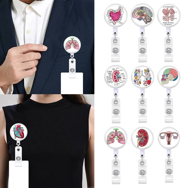 1pcs Retractable Badge Reel For Medical Worker Employee Card