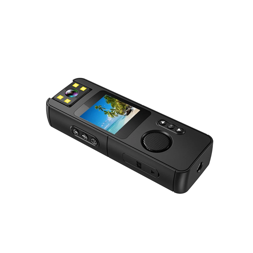Body Camera With 1080P HD Image And LED Fill Light For Outdoor Video ABS 360 &deg; Wifi Camera Camcorder