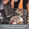 Electrics Stainless Steel Waffle Maker 4 Section Nonstick, Upright Storage 1600 Watts 6 Browning Levels, Square, Belgium Waffle 3