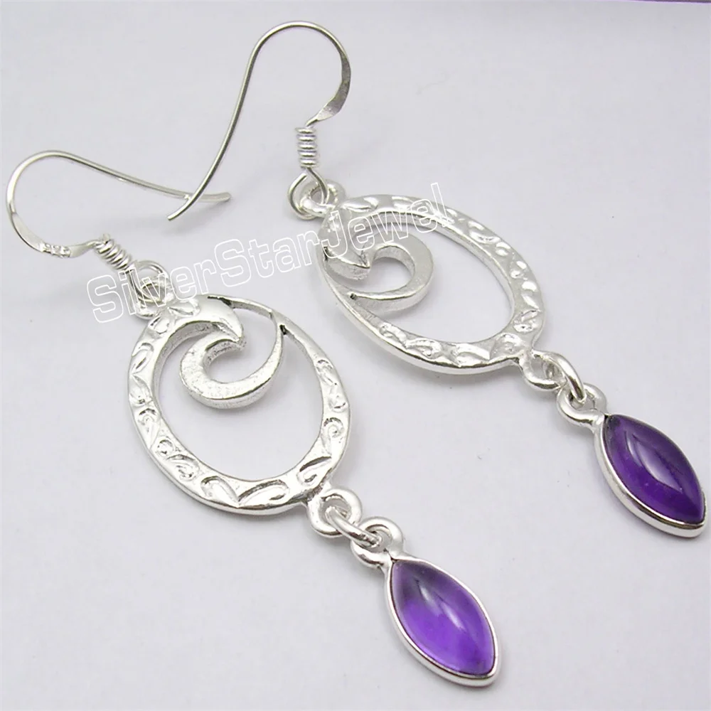 Many Color Semi-precious Stone   Dangling Earrings 2.1