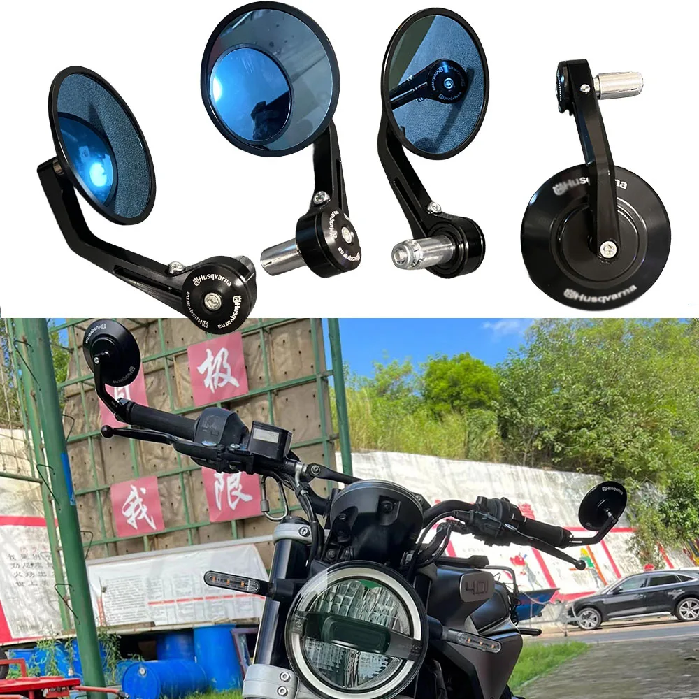 Black Bar End Mirrors For Husqvarna Svartpilen & Vitpilen 401 701 1125 - Genuine HJR Products