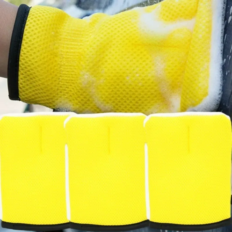Microfiber Car Cleaning Glove for Interior Detailing Pet Hair Removal and Dusting Reusable Double-sided Wash Glove