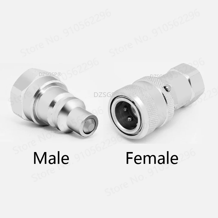 

Hydraulic Quick Couping Jonit Coupler ZG NPT G3/8 High Pressure 70MPa Inch GT-TC Close Type Carbon Steel Plug Socket Connector