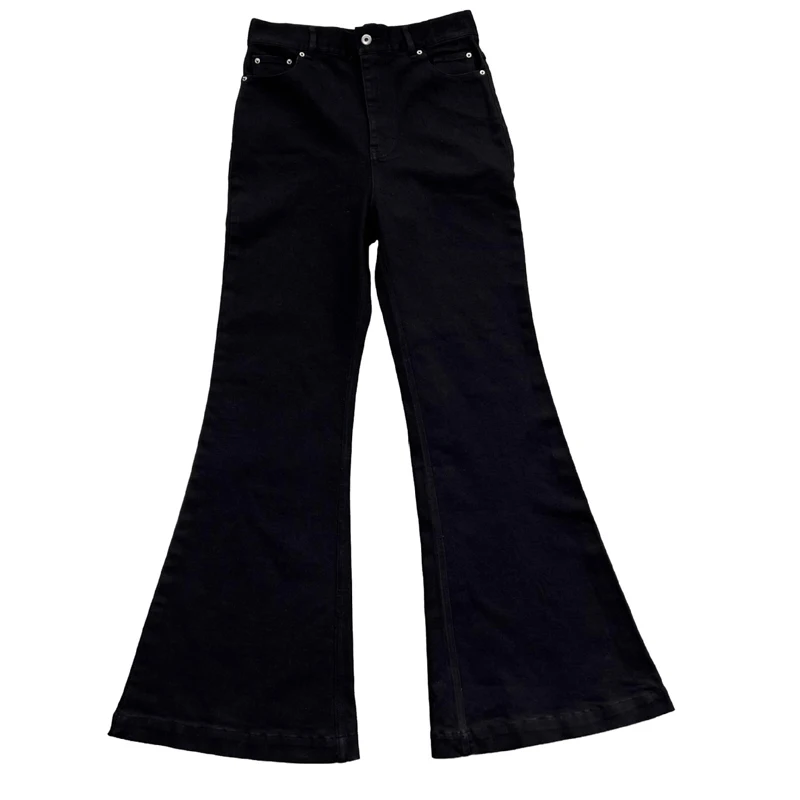 Men's Jeans Fashion Pants for Man Zipper Full Length Streetwear Pants Denim Black Solid Men's Clothing 4