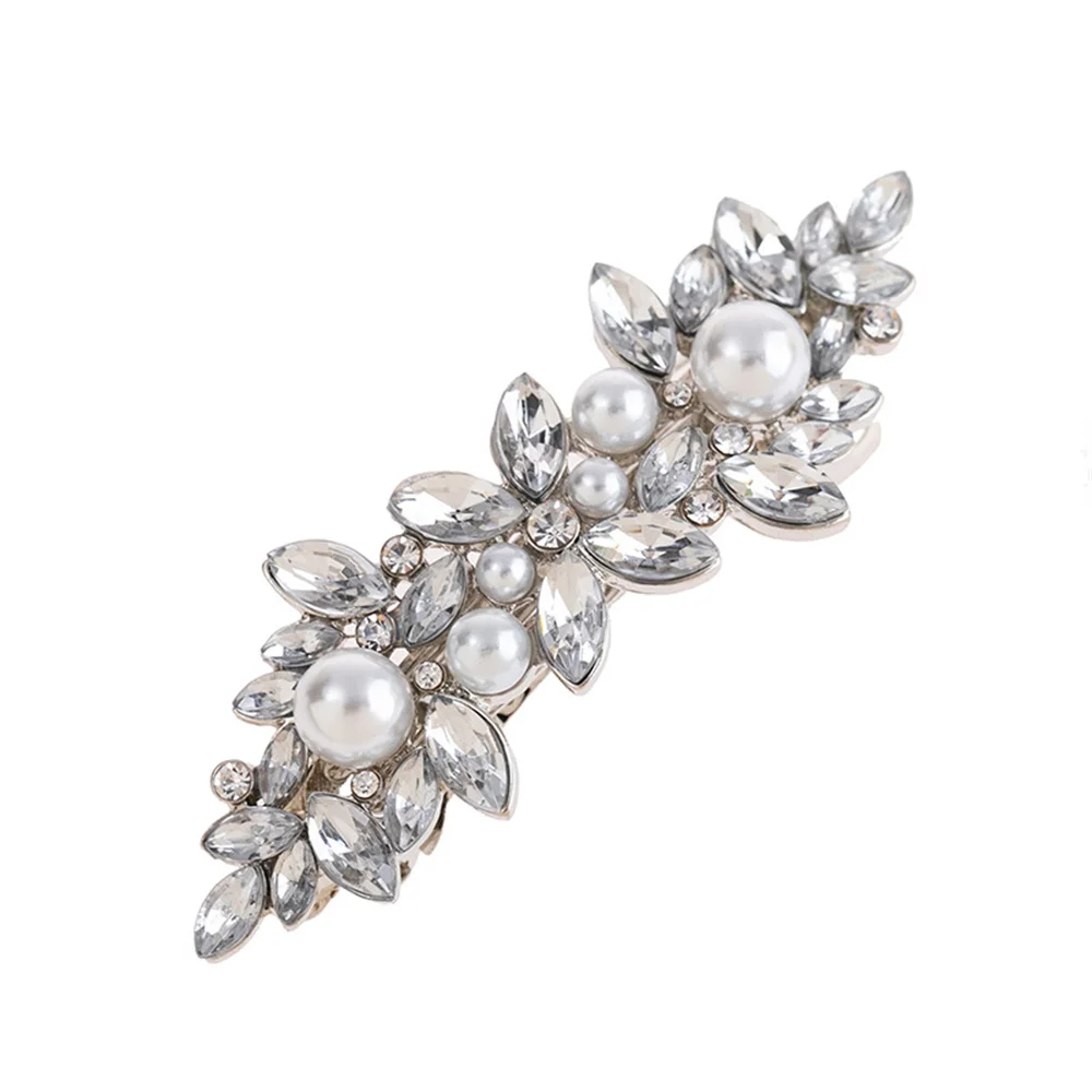 سباركلي حجر الراين اللؤلؤ المشابك المعدنية الزفاف...