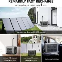 Station d'alimentation portable ALLPOWERS R2500 1920Wh 2500W, générateur solaire et panneaux solaires SP037 400W / 2X400W, chargeur solaire pour le camping 3