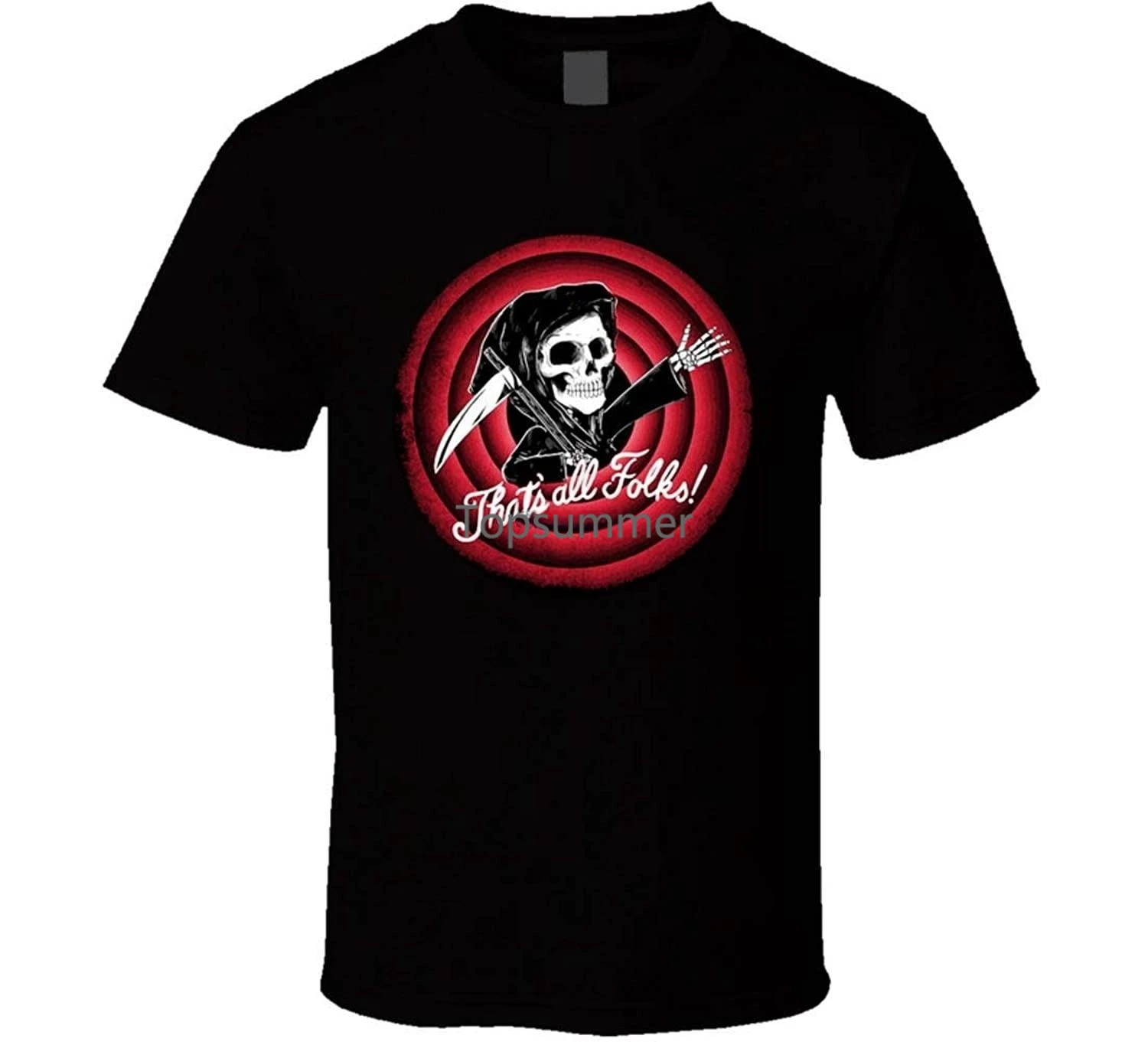 Che Tutte Le Persone Grim Reaper Porky Pig Parody Looney Tunes T Shirt