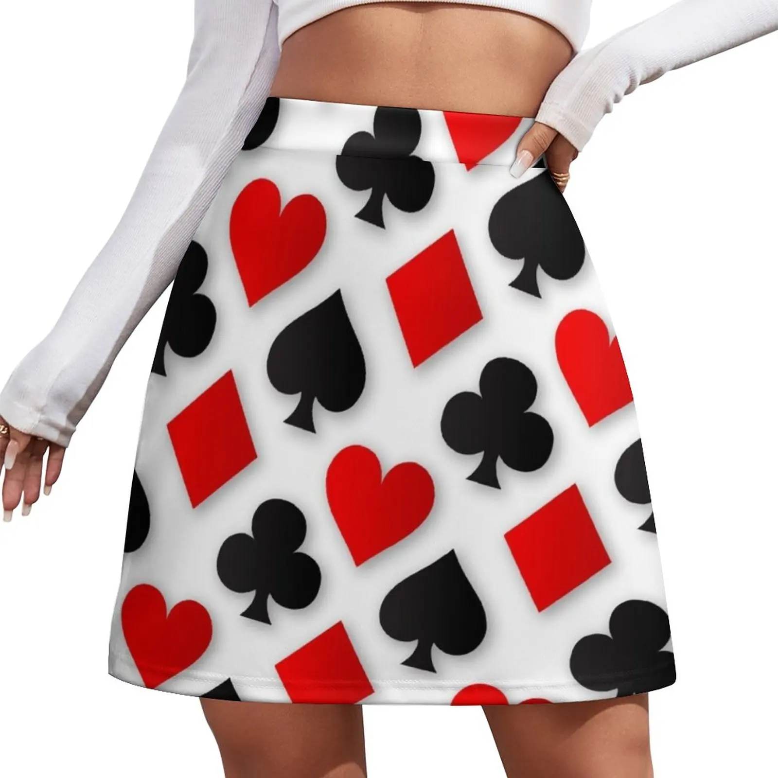 Playing Card Suits Collage Mini Skirt fashion korean clothing cute skirt assorted landscape and text material paper aesthetic hand account scrapbooking collage card material creativity decor room walls