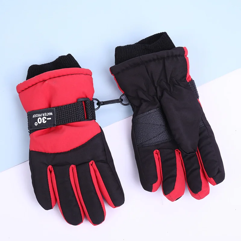 

Windproof Warm Ski Riding Gloves Winter Outdoor Riding Kids Snow Skating Snowboarding Children Waterproof Breathable Mittens