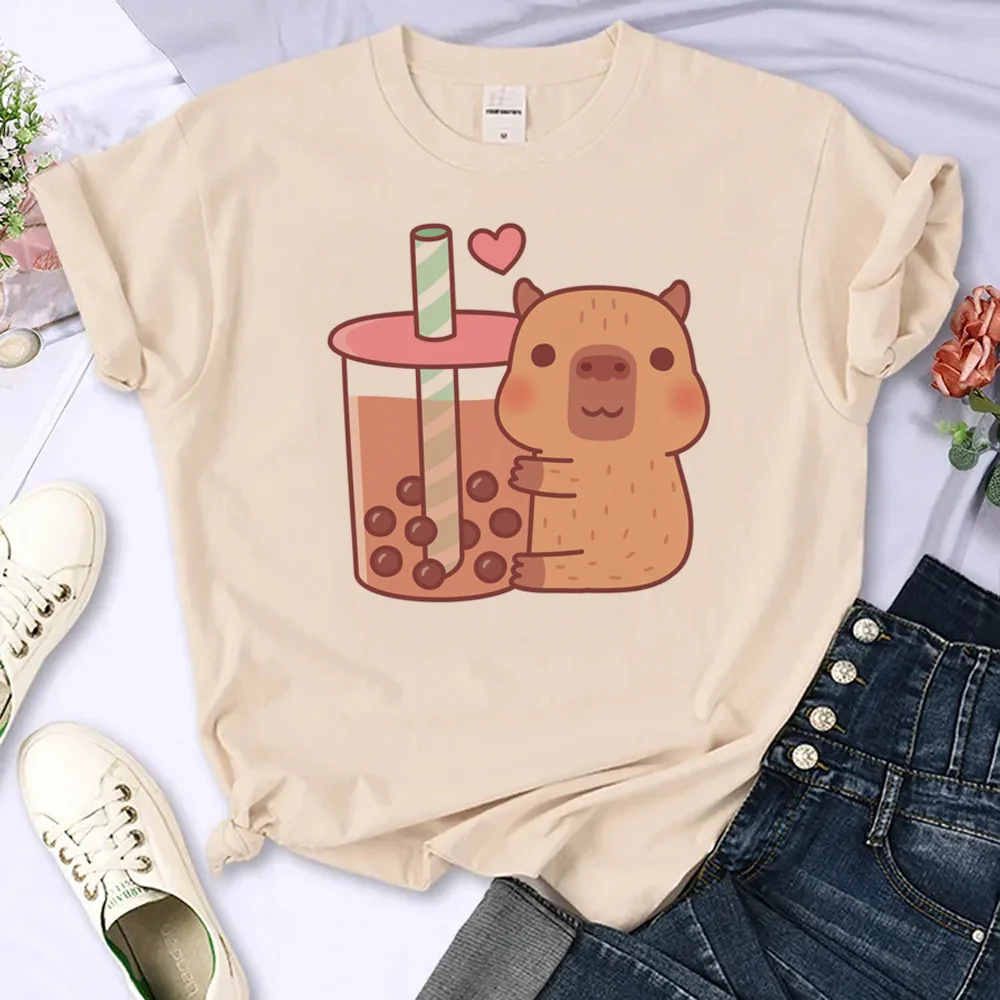

Capybara tshirt women harajuku Y2K funny t shirt girl manga y2k streetwear clothing