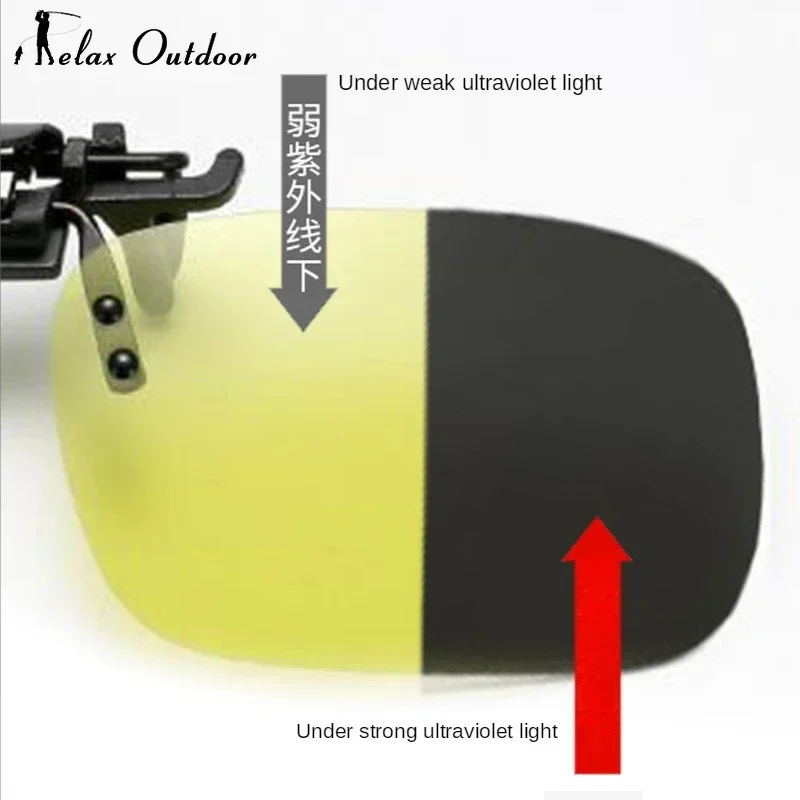 Polarized Sunglasses Night Vision Glasses Mirror Blue Flip Up Clip on Fishing Men Square Polarized Lens Metal Driving UV400 Women Glasses