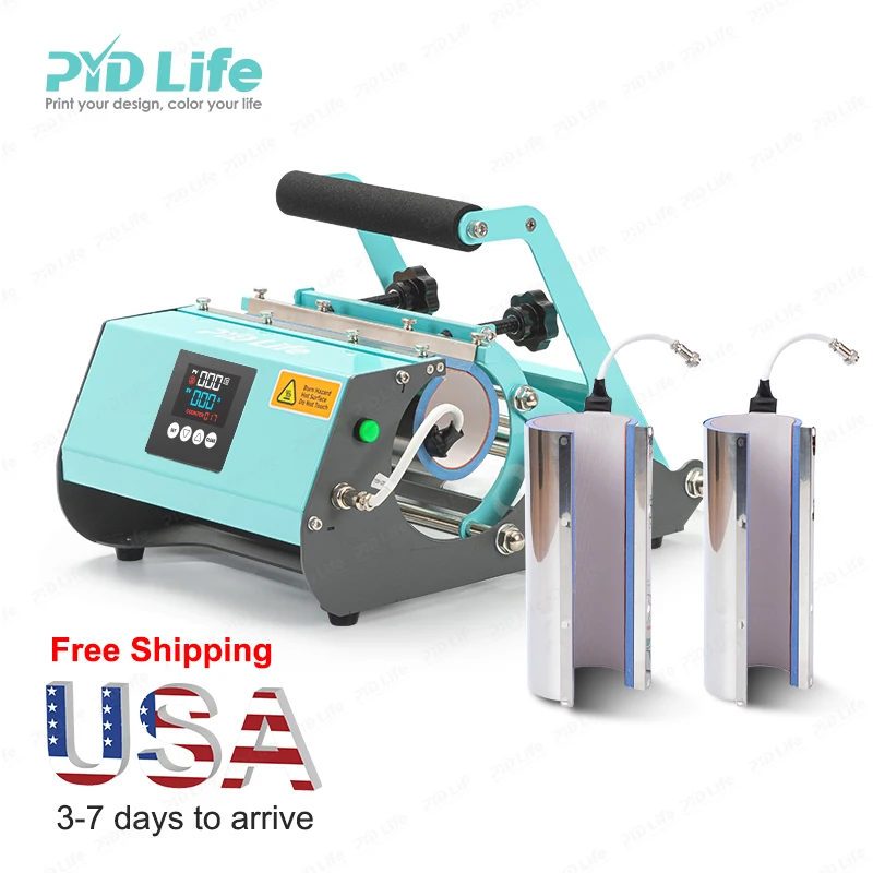 

PYD Life USA Warehouse Free Shipping 2 IN 1 30oz Tumbler Heat Press Machine Heat Press Attachment Cups Mugs Heat Press Machine