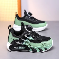Children's Non - Slip Lightweight Fashion Sneakers for School and Casual Wear (Black green)
