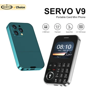 2025 SERVO V9 Model Small Mobile Phone 2G GSM 2 SIM Cards Magic Voice MP3/MP4 FM Radio 2.01inch Display Cheap Telephone Original