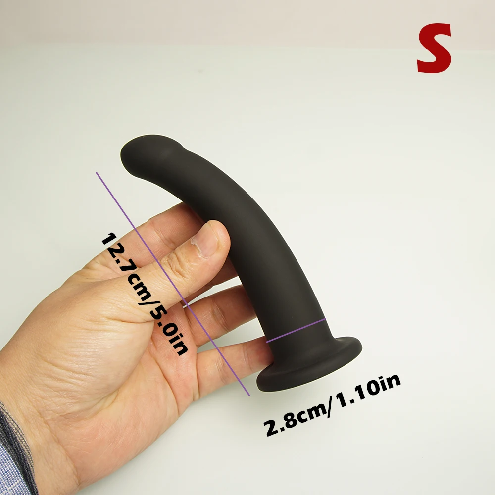 Silicone Butt Plug,Curved Anal Dildo Trainer with Strong Suction Cup Base,Analplug Buttplug, Prostate Vaginal G-Spot Sex Toys