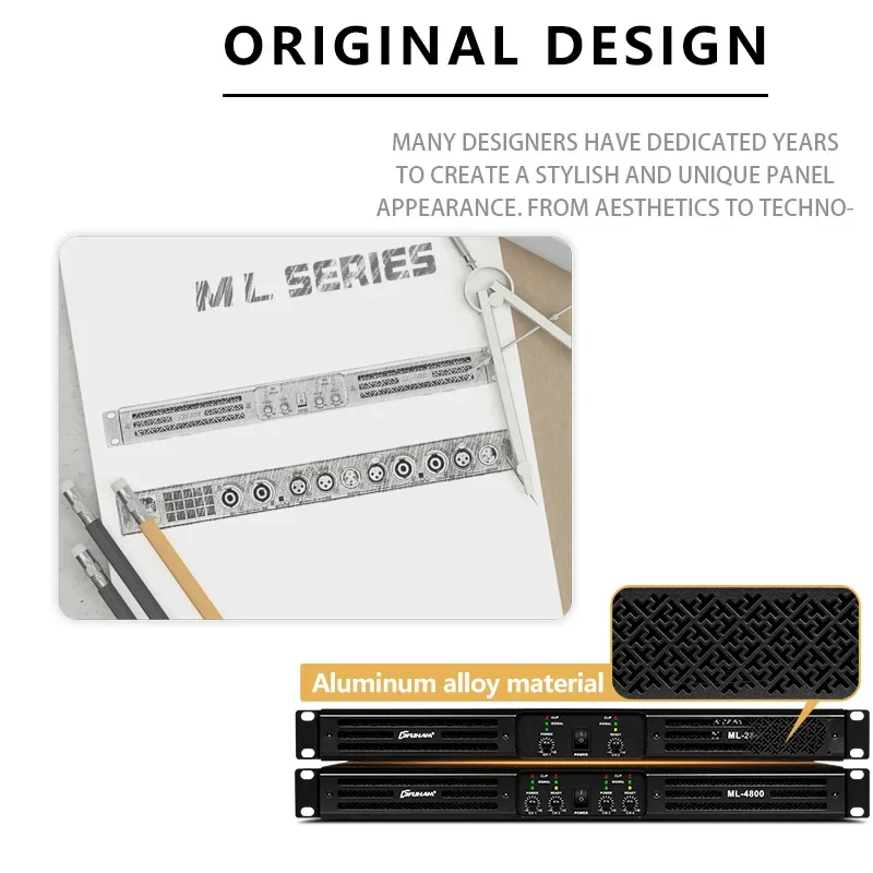 FUHAM ML2800 디지털 파워 앰프 2x1100W 8Ω 2/4 채널 전문가용 DJ 서브우퍼 스피커 파워 앰프 (스테이지용)