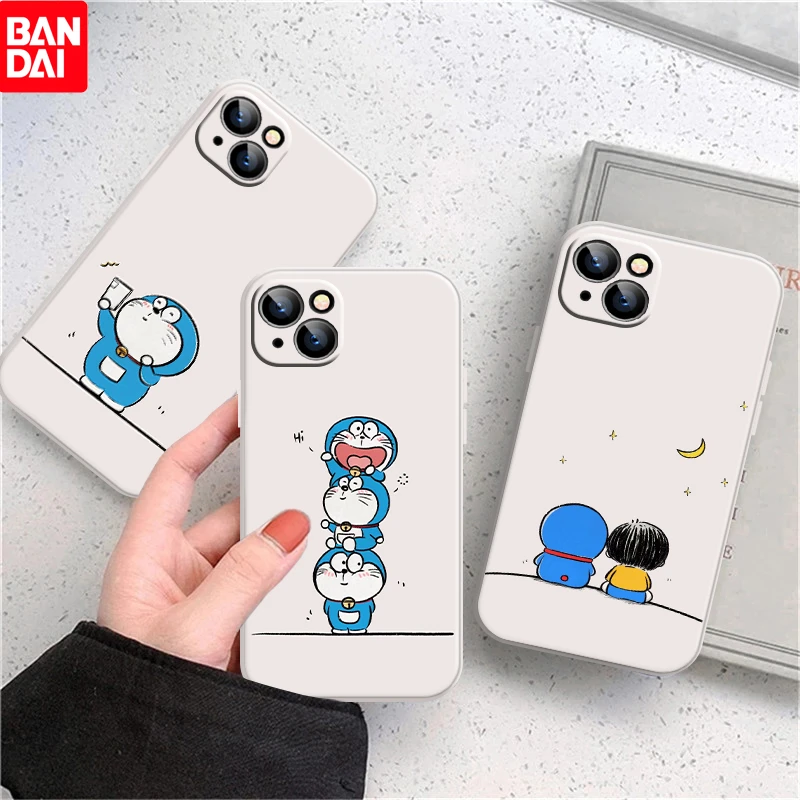 Cute Japan Cartoon Doraemon For iPhone 11 12 13 Pro Mini X XR XS Max 5 6 6S 7 8 Plus SE 2020 Phone Case Silicon Back Cover funda iphone 12 mini silicone case