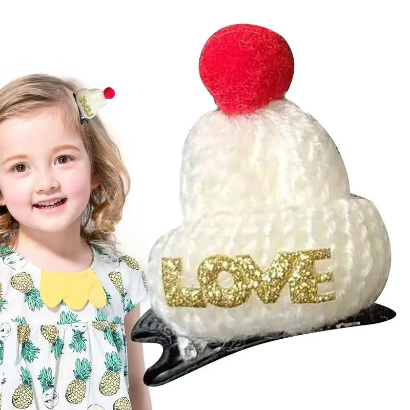 

Santa Hat Hair Clip Knitted Santa Hat Hairpin Compact And Cute Costume Accessories For Christmas Tree Dating Traveling Christmas