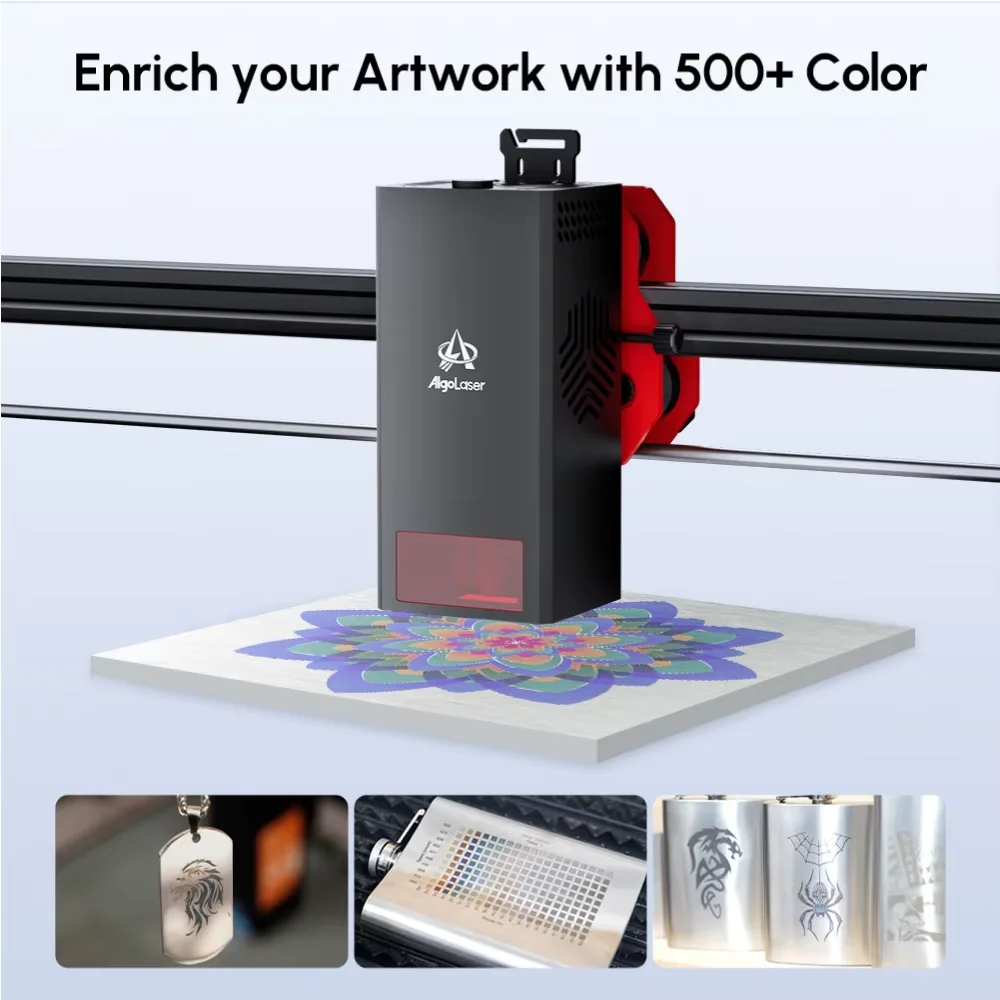 Laser Engraving Machine AlgoLaser Alpha MK2 20W Laser Cutter With Air Assist Pump 400mm/s CNC Metal Engraver Woodworking Lase Engraving Cutting Machine