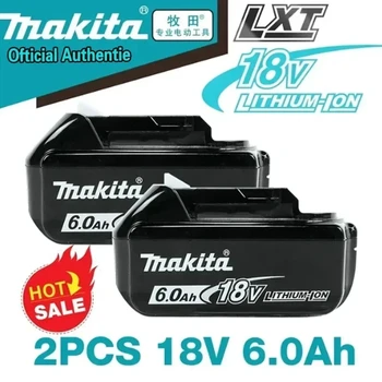 💯%Original Makita 18V 🔋 6.0Ah Rechargeable Battery for Makita Power Tools with LED Li-ion Replacement LXT BL1860 BL1850 1