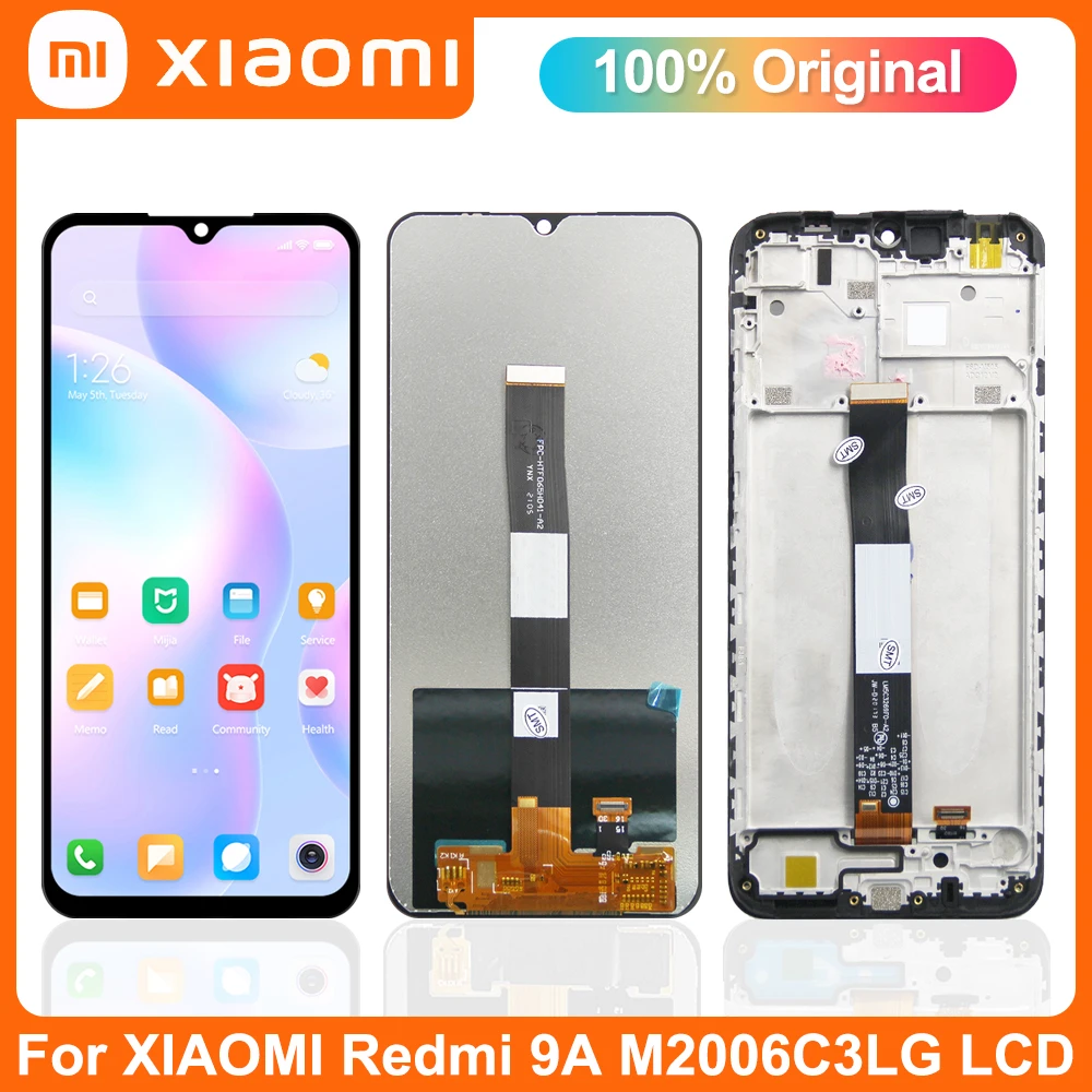 100% Original Xiaomi Redmi 9A / 9C LCD with 10 Touch Points, For Model M2006C3LG, M2006C3MG For Redmi 9A 9C LCD Screen Repair mobile lcd screen