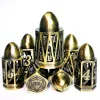 DnD Metal Dice Set - 7pc Hollow Bullet Design Zinc Alloy Dice, Black RPG Polyhedral Dice Set for Dungeons and Dragons 1