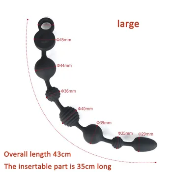 Silicone Big Anal Bead Stimulation Anal with Controlled Anal Plug for Men Adult Toys Funny Adult Toys Gay SM Games anal dildo 5
