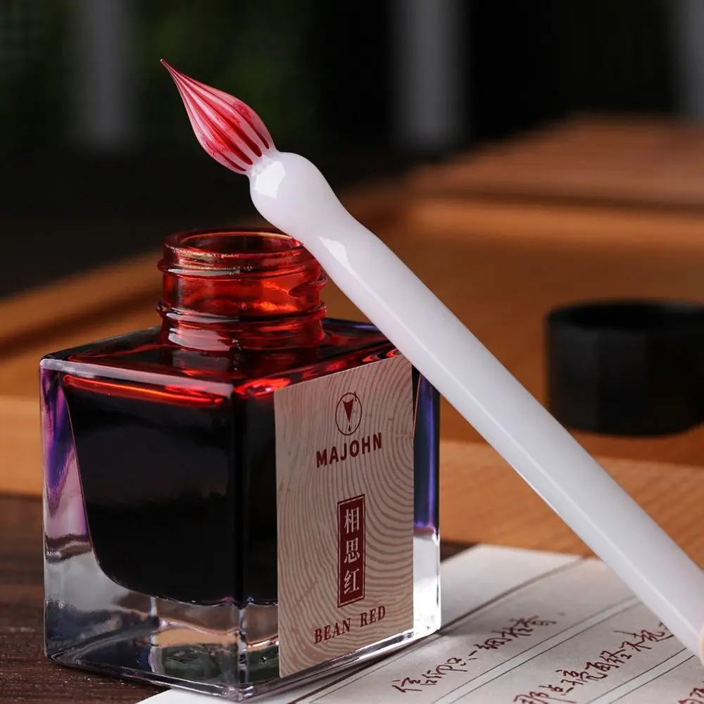 New Handmade Glass Dip Pen Crystal Glass Smooth Signature Pen Multifunctional 0.5mm Dip Ink for Writing Drawing Calligraphy