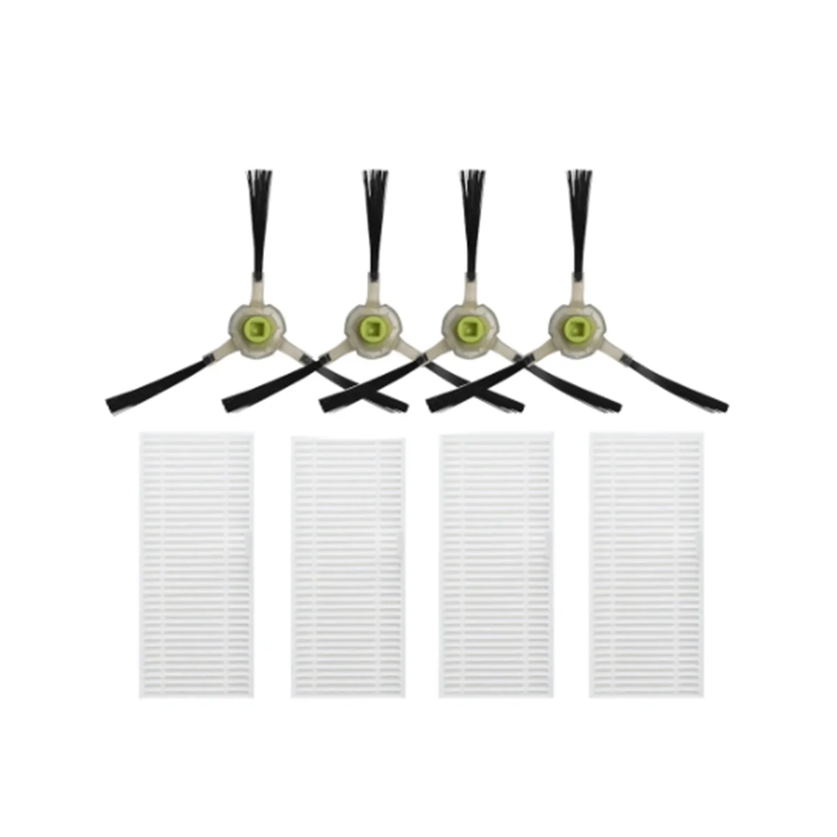 

4 боковых щетки + 4 HEPA-фильтра для робота-пылесоса Lefant M210 Pro M1 M201/M501A/M571/T700, аксессуары