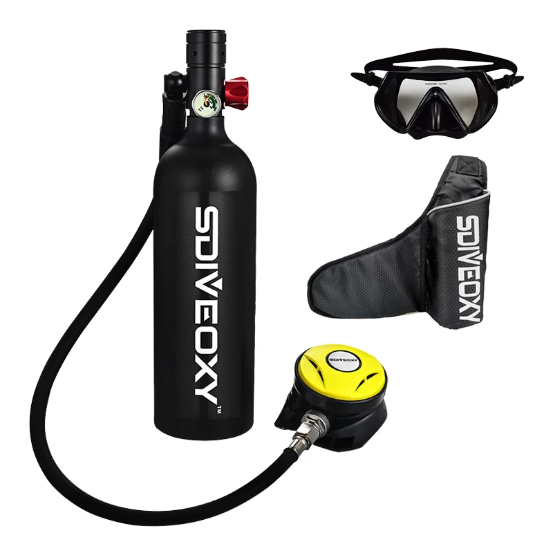 Scuba Diving Oxygen Tank 1l Cylinder Underwater Breather For With