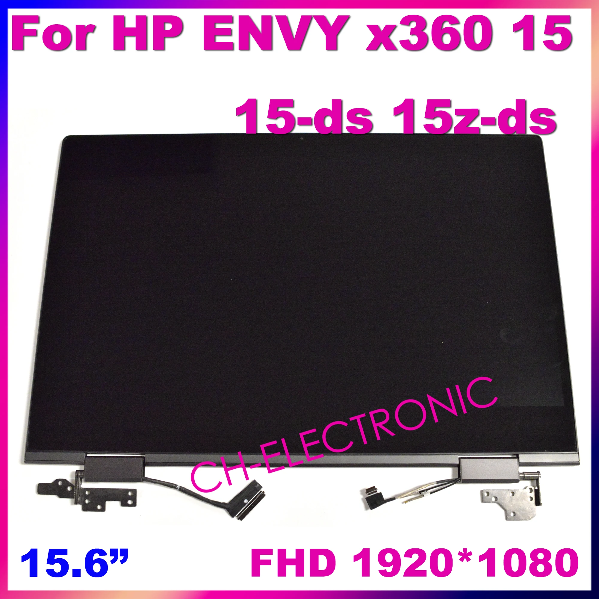 

ЖК-дисплей L53868-001 для ноутбука HP Envy x360 15 DS 15Z-DS 15-ds, сменный сенсорный экран с шарнирами, FHD 15-DS0043, 15,6 дюйма